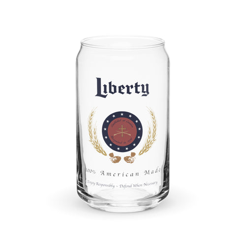 Liberty Beer Can-shaped glass