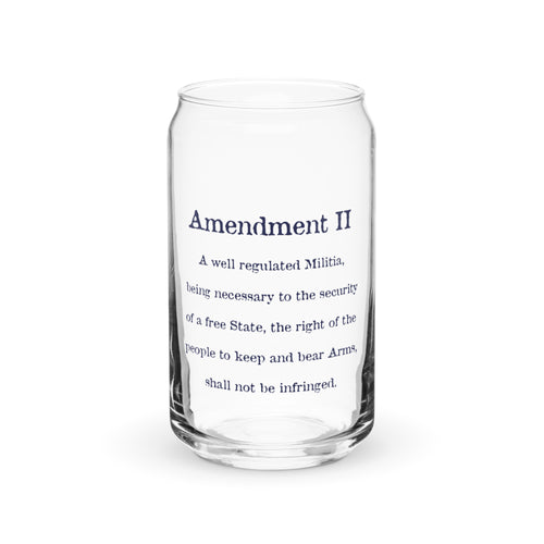 Second Amendment Can-Shaped Glass with Optional Lid