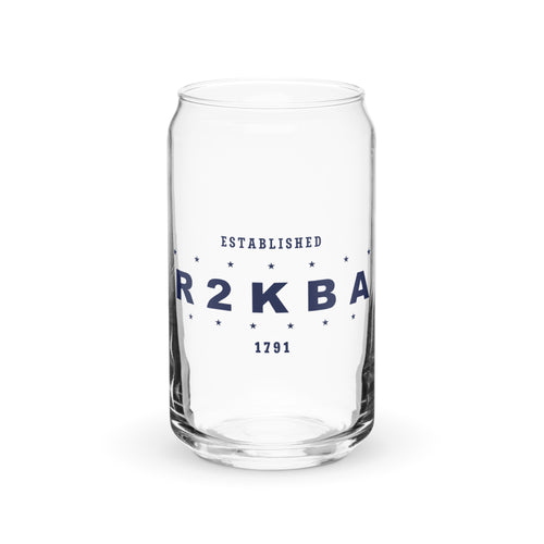 Second Amendment R2KBA Can Shaped Glass with Optional Lid