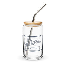 Join or Die Can Shaped Glass with Optional Lid