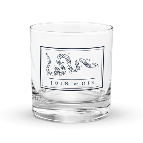 Join or Die Whiskey Glass