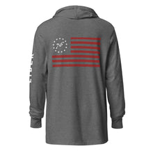 Betsy Ross/ 76 Flag Hooded Long Sleeve Tee