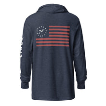 Betsy Ross/ 76 Flag Hooded Long Sleeve Tee